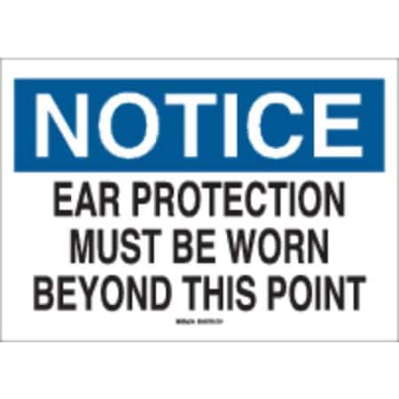 Notice Sign,10X14,BL And BK/WHT,ENG, 25487