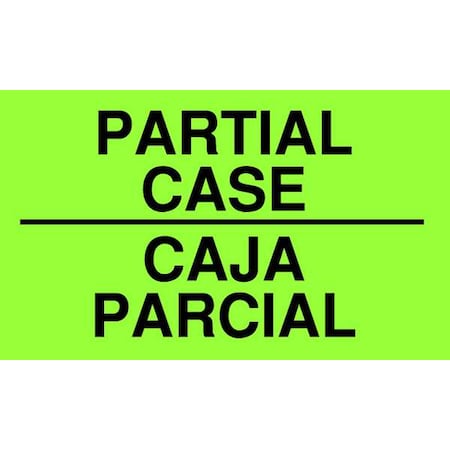 3 X 5 Adhesive Back Bilingual Shipping Labels, Partial Case/Caja Parcial, Pk500