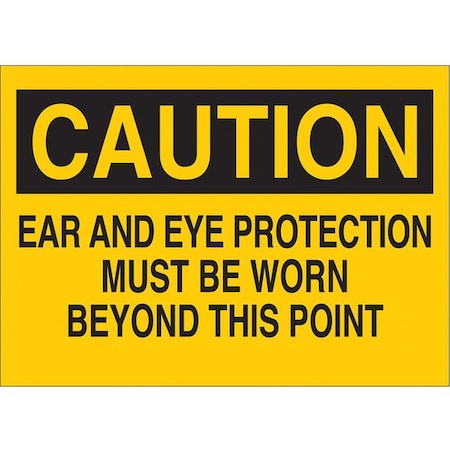 Caution Sign,10X14,BK/YEL,ENG,Text, 88546