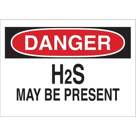 Danger Sign, 7 In H, 10 In W, Polyester, Rectangle, English, 84393