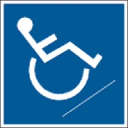 Handicap Parking Sign,10H,14W,Plastic, 25173
