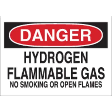 Danger No Smoking Sign, 10 H, 14 In W, Plastic, Rectangle, English, 25453