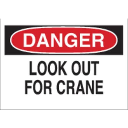 Danger Sign, 10 Height, 14 Width, Plastic, Rectangle, English