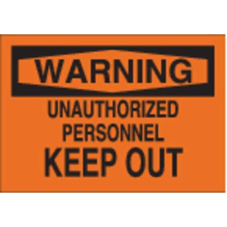 Warning Sign, 10 In H, 14 In W, Polyester, Rectangle, English, 84208