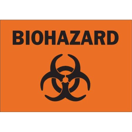 Biohazard Sign, 10 In H, 14 In W, Polyester, Rectangle, English, 85554