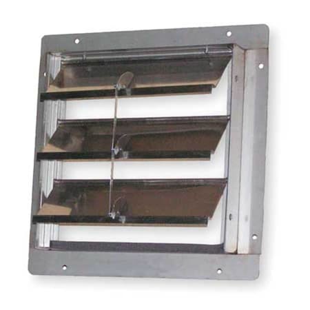 12 In Backdraft Damper / Wall Shutter, 12-1/2 In X 12-1/2 In