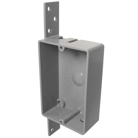 Electrical Box,Shallow,w/Bracket,PVC