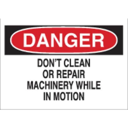 Danger Sign, 10 Height, 14 Width, Aluminum, Rectangle, English