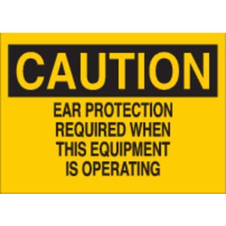 Caution Sign,10X14,BK/YEL,ENG,Text, 43040