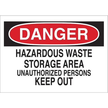 Danger Sign, 10 In H, 14 In W, Plastic, Rectangle, English, 22102