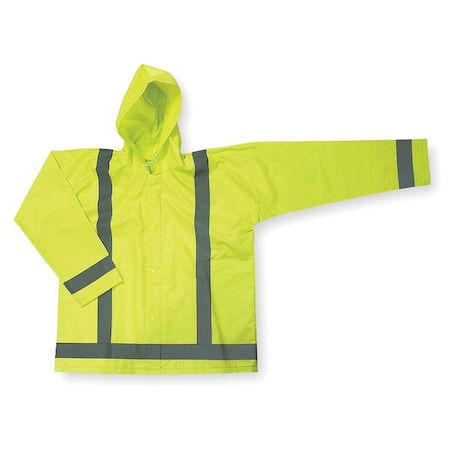 Jacket W/Detach Hood,Hi-Vis Yellow/Green,4XL