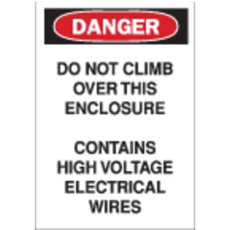 Danger Sign,10X7,R And BK/WHT,ENG,HV, 43363