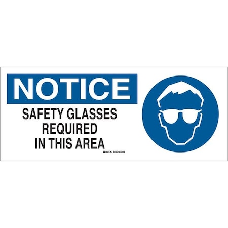 Notice Sign, 7 In Height, 17 In Width, Fiberglass, Rectangle, English