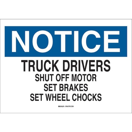 Notice Sign, 10 In H, 14 In W, Fiberglass, Rectangle, English, 73424