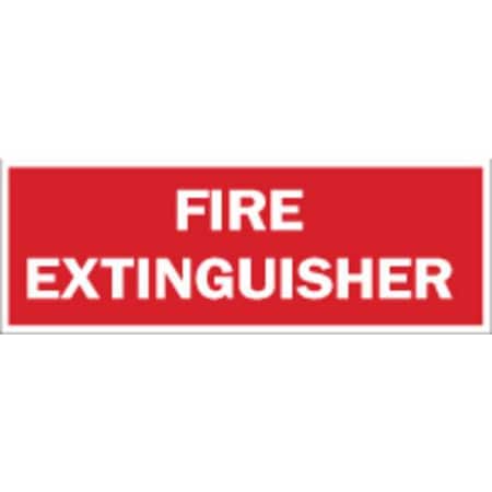 Fire Extinguisher Sign, 7X10, WHT/R, Thickness: 0.035