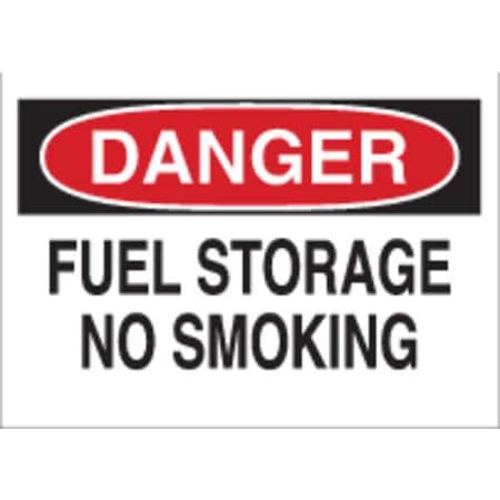 Danger No Smoking Sign, 7 H, 10 W, Plastic, Rectangle, English, 25672