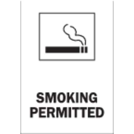 No Smoking Sign, 10 H, 7 In W, Plastic, Rectangle, English, 25145