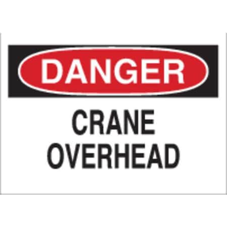 Danger Sign, 7 Height, 10 Width, Plastic, Rectangle, English