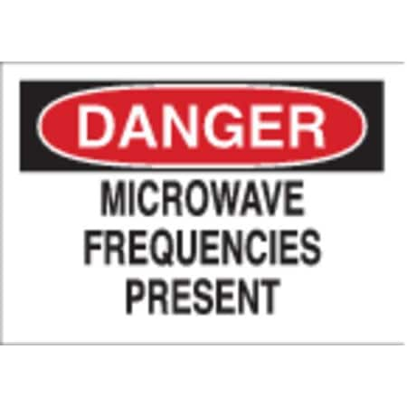 Danger Radiation Sign, 10 In H, 14 In W, Aluminum, Rectangle,42842