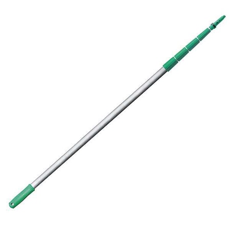 360 Threaded Telescoping Pole, 7/8 In Dia, Green, Aluminum/Plastic