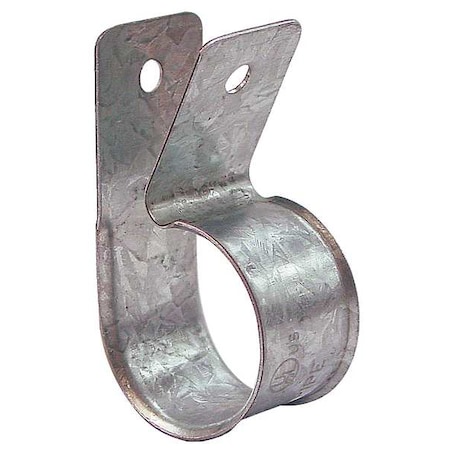 Galvanized Steel Single Hole Wrap Strap, 1-1/2 Pipe Size