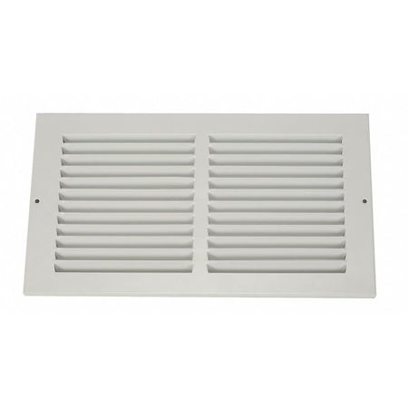 Return Air Grille, 6 X 24, White, Steel