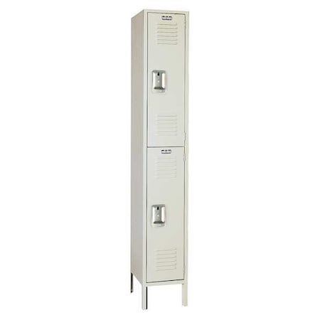 Wardrobe Locker, 15 In W, 15 In D, 78 In H, (1) Wide, (2) Openings, Putty