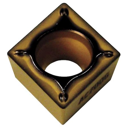 Diamond Turning Insert, Diamond, 3/8 In, CPMT, 80  Degrees, 1/32 In, Carbide