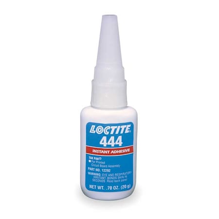 Instant Adhesive, 444 Series, Clear, 0.7 Oz, Bottle