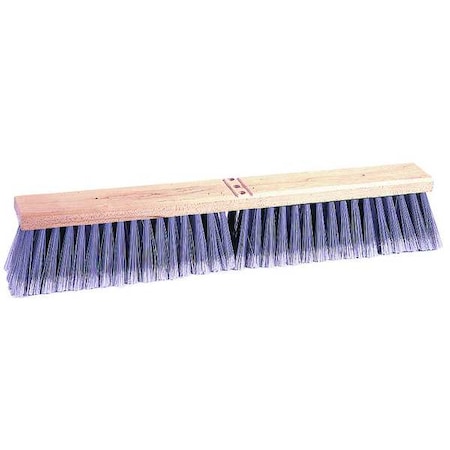 24 In Sweep Face Broom Head, Soft, Synthetic, Gray