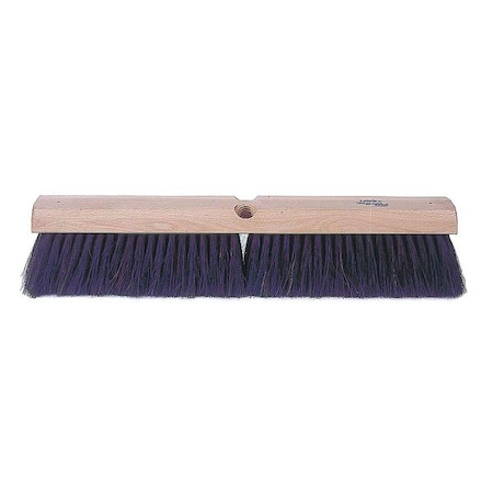 24 In Sweep Face Broom Head, Soft, Natural, Synthetic, Black