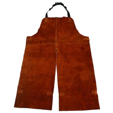 Split Leg Welding Bib Apron, Leather