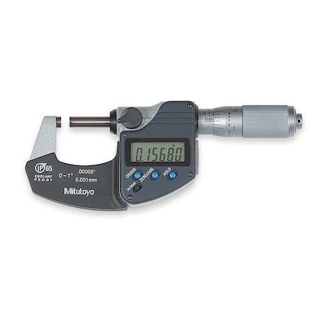 Digital Micrometer,0 To 1In,SPC,Friction