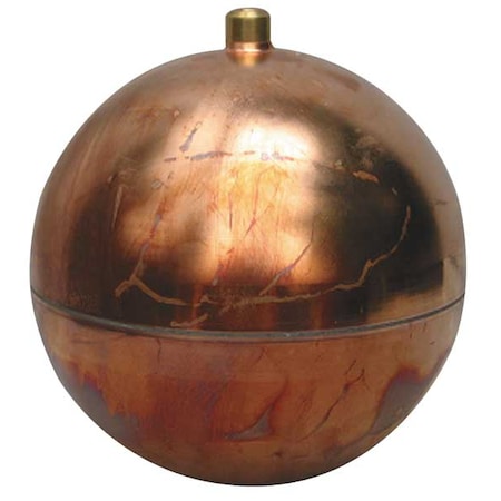 Float Ball,Round,Copper,3-1/2 In