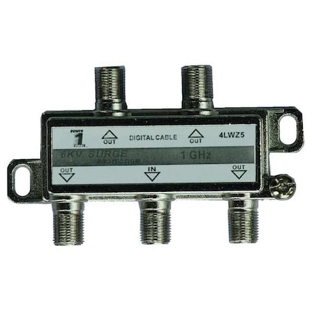 Cable Splitter,4-Way,F-Type,1 GHz