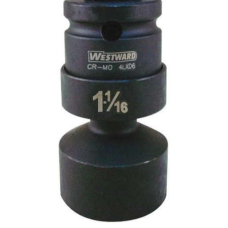 Flex Impact Socket,1/2In Dr,1-1/16In,6pt