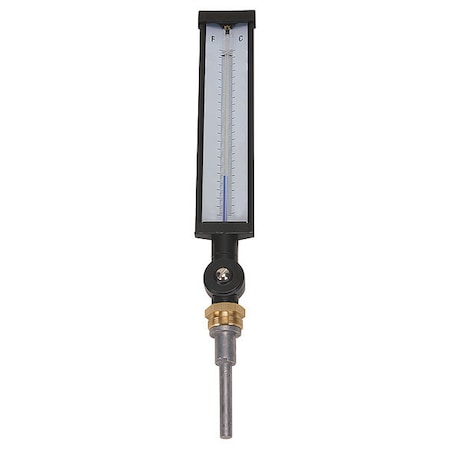 Industrial Thermometer, 50 To 550 F, Stem Length: 6 In