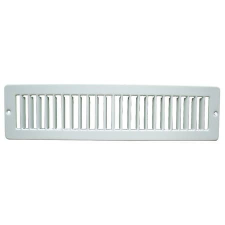 Toe Space Grille, 2 X 10, White, Steel