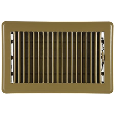 Floor Register, 6 X 10, Brown, Steel