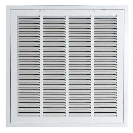 Filtered Return Air Grille, 24 X 24, White, Steel