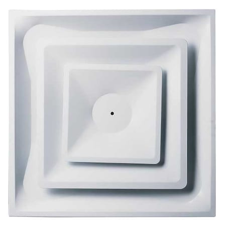 10 In Square 2 Cone Ceiling Diffuser, White