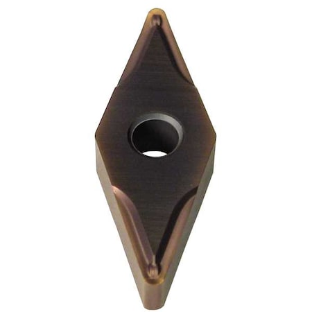 Diamond Turning Insert, Diamond, 3/8 In, VNGG, 35  Degrees, 0.0039 In, Carbide