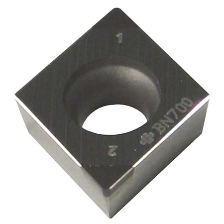 Diamond Turning Insert, Diamond, 3/8 In, CCGA, 80  Degrees, 1/64 In, CBN