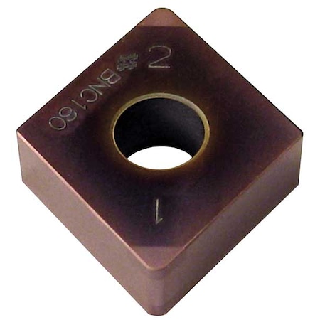 Diamond Turning Insert, Diamond, 1/2 In, CNGA, 80  Degrees, 1/32 In, CBN