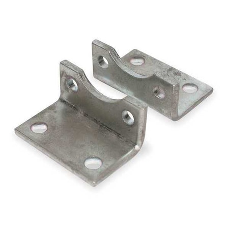 Metric Cylinder Mounting Kit, Foot, 50 Mm Bore, Zinc-Plated Steel