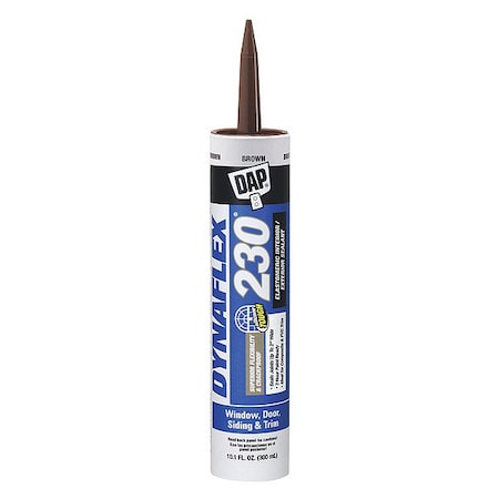 Indoor & Outdoor Sealant, 10.1 Oz, Cartridge, Brown, Acrylic Polymer Base