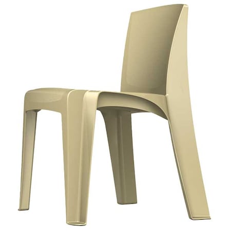 Stacking Chair, RazorBack Series, Polypropylene Buff