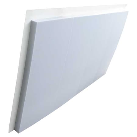 Insulation Sheet, Melamine Foam, 24 In X 48 In, 1/2 In Wall, White