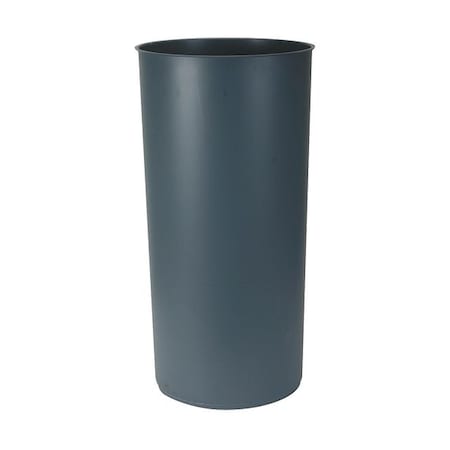 12 Gal Round Rigid Liner, Gray, 10 In Dia, Polyethylene