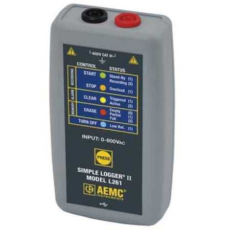 Voltage Data Logger,0 To 600VAC/DC